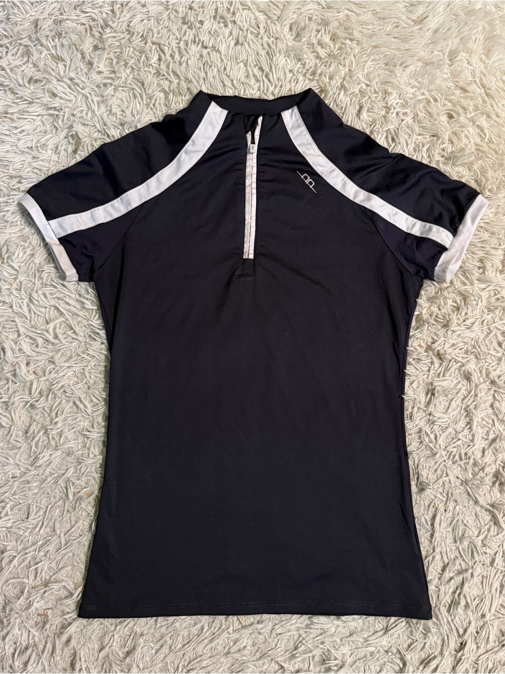 Women’s Medium Grey Alessandro Albanese Short Sleeve Horseback Riding Sunshirt